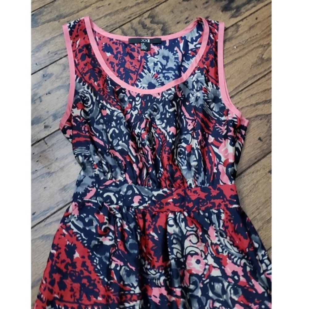 Forever 21 Floral Pattern Midi A Line Dress - Picture 3 of 8